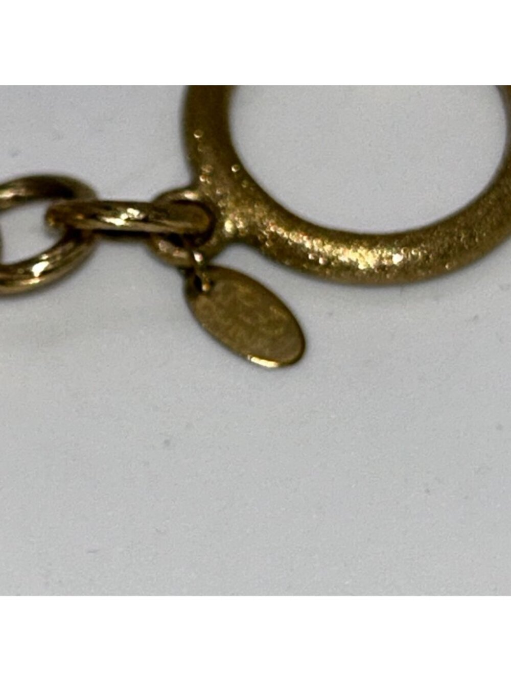 Rivka Friedman Brushed Gold-tone Oval Link Bracelet Clad Textured Statement - Picture 13 of 14
